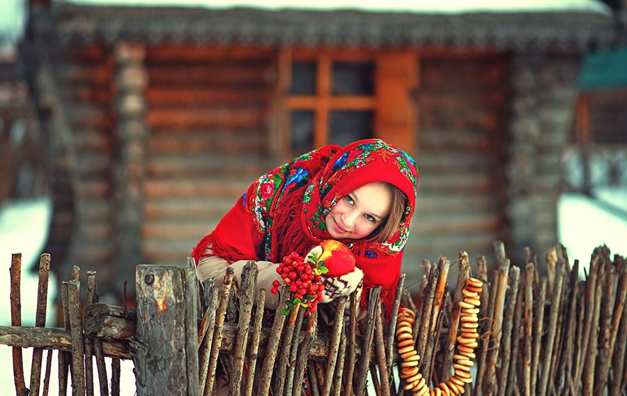 Sexy girl Women in Slavic costumes in Chifeng