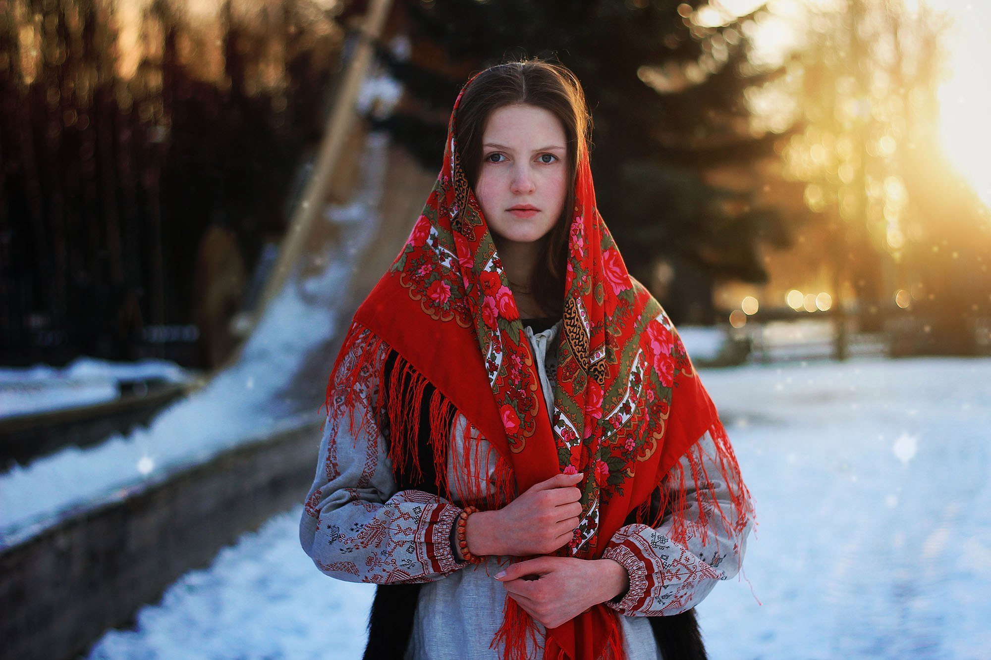 Girls in Slavic costumes in Chifeng
